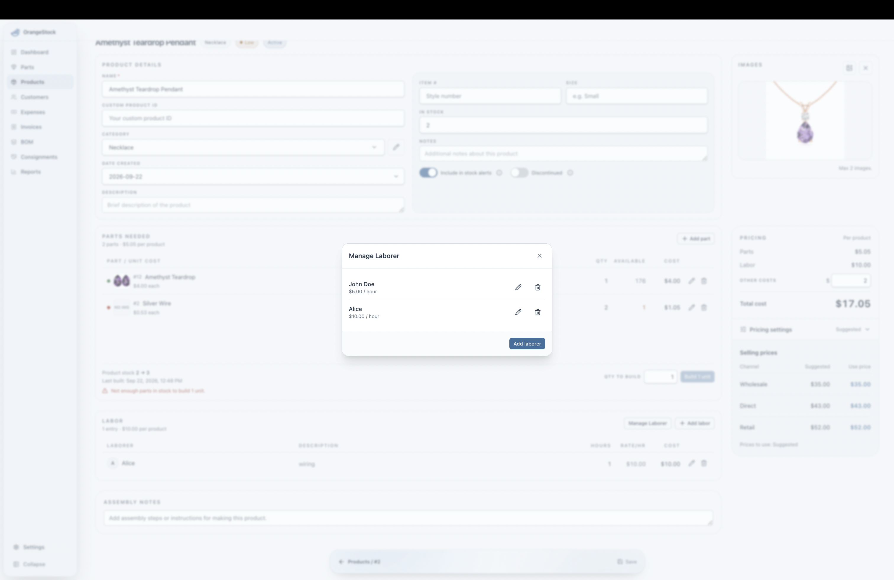 Manage laborers